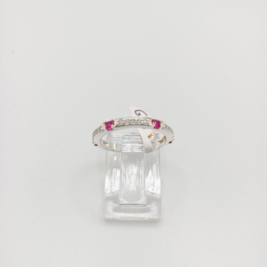 Anillo Media Churumbela con detalles en tono rojo