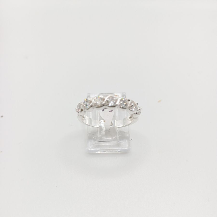 Anillo media churumbela circonia cristalina