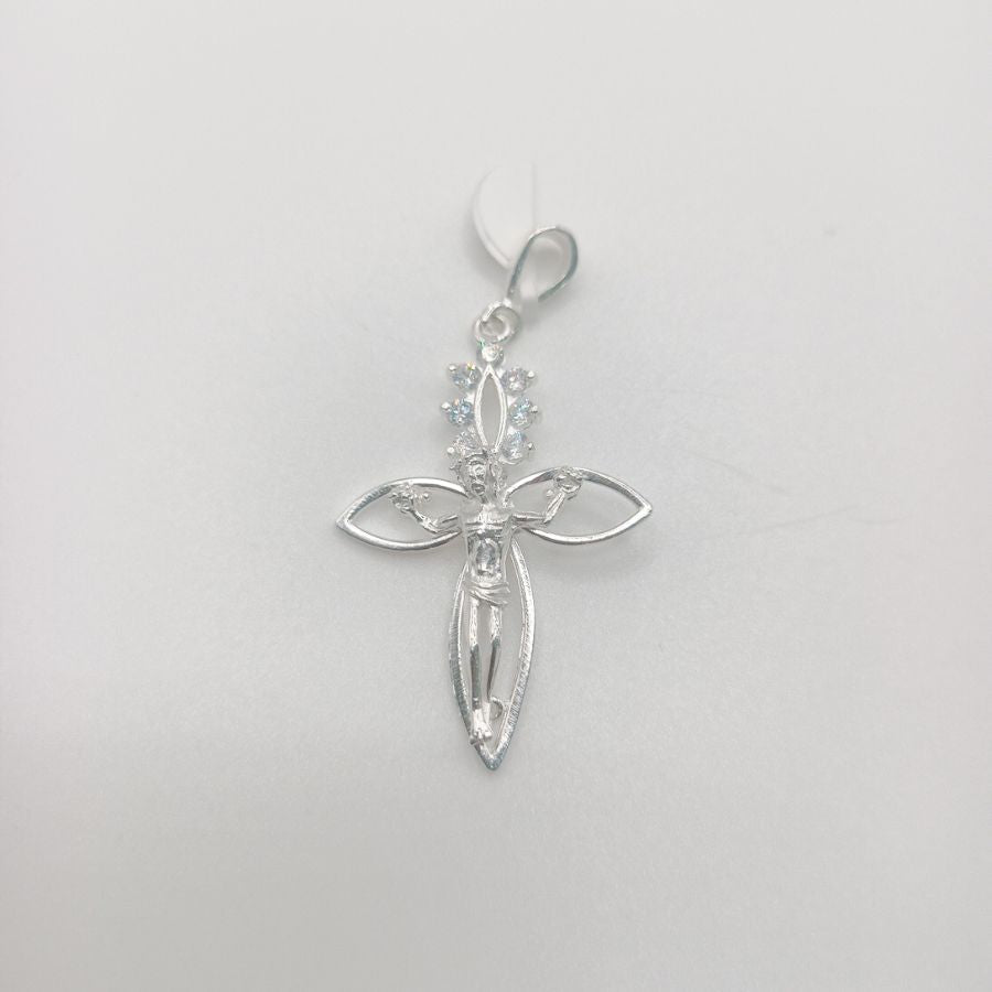Cruz Ojal Con Cristo y Circonia