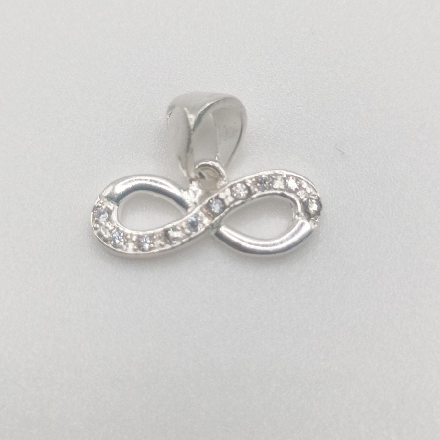 Dije Infinito Con Circonia 1.8cm De Ancho 6mm De Alto